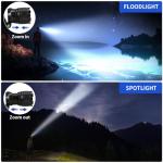 Bright Rechargeable Aluminum Headlamp with Adjustable Focus