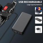 Bright Rechargeable Aluminum Headlamp with Adjustable Focus