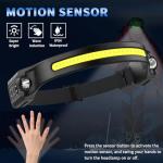 Rechargeable 5-Pack LED Headlamps with Motion Sensor