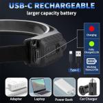 Rechargeable 5-Pack LED Headlamps with Motion Sensor