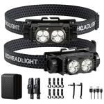 Rechargeable LED Headlamp Set - 4500L Brightness