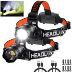 Rechargeable LED Headlamp 2-Pack for Camping
