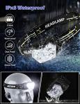 2000 Lumen LED Headlamp 2 Pack, Waterproof & Bright