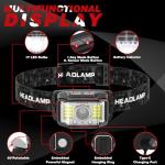 Rechargeable Bright LED Headlamp Set - 2 Pack