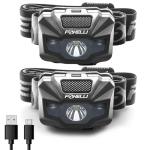 Foxelli USB-C Rechargeable LED Headlamp, 5 Modes