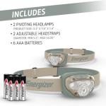 Energizer LED Headlamp PRO (2-Pack), IPX4 Water Resistant Headlamps, High-Performance Head Light for Outdoors, Camping, Running, Storm, Survival LED Light for Emergencies (Batteries Included)