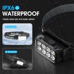 Rechargeable LED Headlamp Flashlight 2-Pack