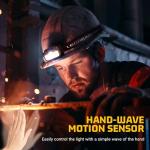 HOKOILN Headlamp Rechargeable 2 Pack, 1300 Lumen Ultra-Bright Head Lamp with Red Light, Waterproof Motion Sensor Head Lights for Forehead with White Green, 14 Modes Adjustable Headlight for Camping