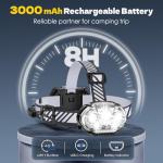 MIOISY Ultra-Bright Rechargeable LED Headlamp