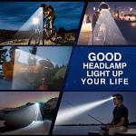 Rechargeable 2-Pack LED Headlamps with Motion Sensor