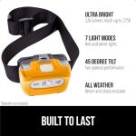 GORILLA GRIP Ultra Bright LED Headlamp, 7 Modes