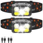 800 Lumen Rechargeable LED Headlamps - 2-Pack