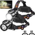 Rechargeable Headlamp 2-Pack for Camping and Outdoors