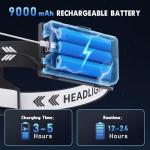 2000 Lumen Rechargeable Headlamp with 7 Modes
