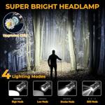 Rechargeable Headlamp 2-Pack for Camping and Outdoors
