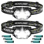 9 LED Headlamp 2 Pack, 2000 Lumen Brightness