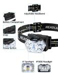 9 LED Headlamp 2 Pack, 2000 Lumen Brightness