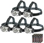 EverBrite 5-Pack LED Headlamps with Adjustable Headbands