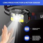 800 Lumen Rechargeable LED Headlamps - 2-Pack