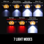 GORILLA GRIP Ultra Bright LED Headlamp, 7 Modes