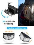 9 LED Headlamp 2 Pack, 2000 Lumen Brightness