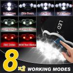 Elmchee Rechargeable Headlamp,18000 Lumen Bright 8 Led Head Lamp, 16 Modes Adjustable Motion Sensor Headlight with Red Light, Waterproof Head Flashlight for Outdoor Hiking Camping