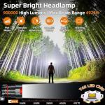 Compact 1000 lm Rechargeable UV Flashlight with Modes