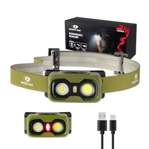 Mossy Oak 600 Lumens Waterproof Rechargeable Headlamp