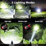 Compact 1000 lm Rechargeable UV Flashlight with Modes