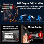 Compact 1000 lm Rechargeable UV Flashlight with Modes