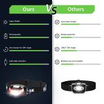 Rechargeable LED Headlamp 2-Pack - Super Bright