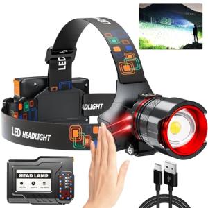 Bright 4000 Lumen Rechargeable Motion Sensor Headlamp