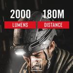 Coast 2000 Lumen Waterproof USB Rechargeable Headlamp