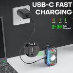 3-Pack Rechargeable LED Headlamps with Motion Sensor