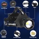 Rechargeable LED Headlamp 4-Pack for Outdoors