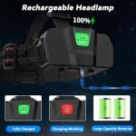3-Pack Rechargeable Super Bright LED Headlamps