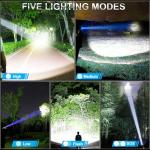 Rechargeable LED Headlamp 4-Pack for Outdoors