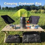 Camping Cookware Organizer Bag with Zipper Closure
