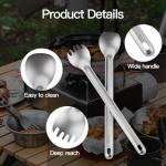 Long Handle Stainless Steel Spork and Spoon Set