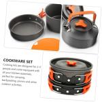 10-Piece Camping Cookware Set with Kettle
