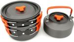 10-Piece Camping Cookware Set with Kettle