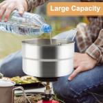 Stainless Steel 1.5L Camping Cook Pot with Lid