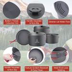 Alocs 7-Piece Lightweight Camping Cookware Set