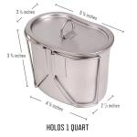 Rothco Stainless Steel Canteen Cup and Cover Set