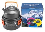 10-Piece Camping Cookware Set with Kettle
