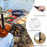 Swivel Campfire Grill with 360° Adjustable Grate