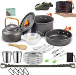 29-Piece Non-Stick Camping Cookware Set