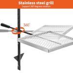 Swivel Campfire Grill with 360° Adjustable Grate