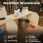 Folding Gas Stove Windshield for Camping and Hiking