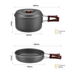 Bulin Portable Camping Cookware Set, 7 Pieces